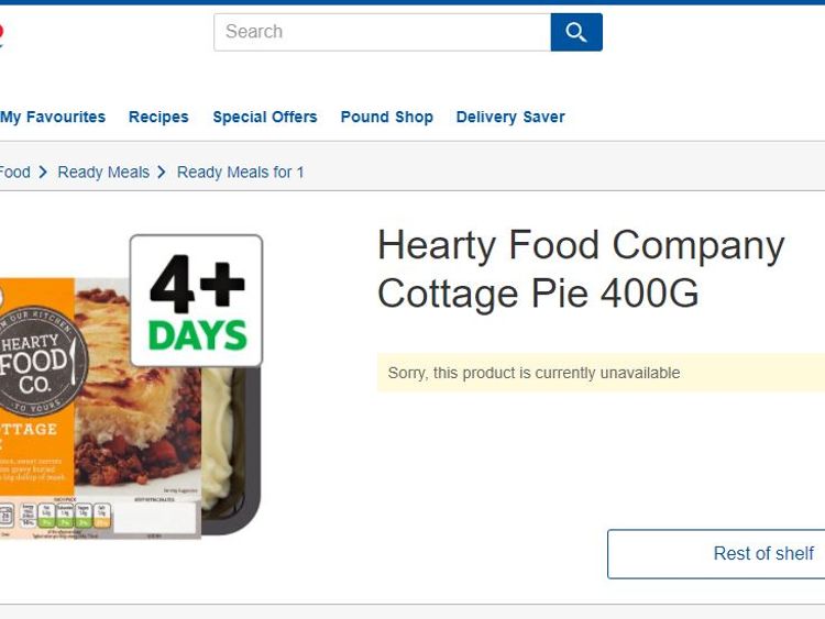 Batches pf Hearty Food Company Cottage Pie recalled by Tesco