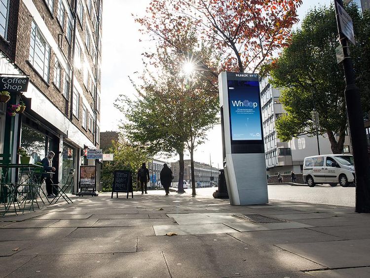The kiosks are replacing phone boxes in city centres, with 1,000 planned by the end of the year. Pic: InLinkUK