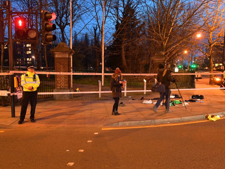 Police arrested two people following the stabbing in Mile End