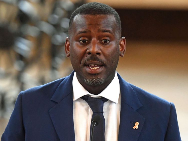 Stuart Lawrence spoke during his brother's memorial service