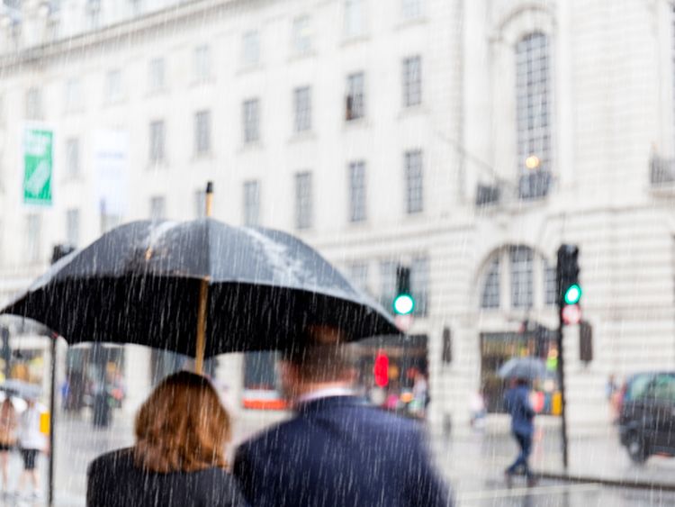 Up to 70mm of rain could fall in some places. File pic