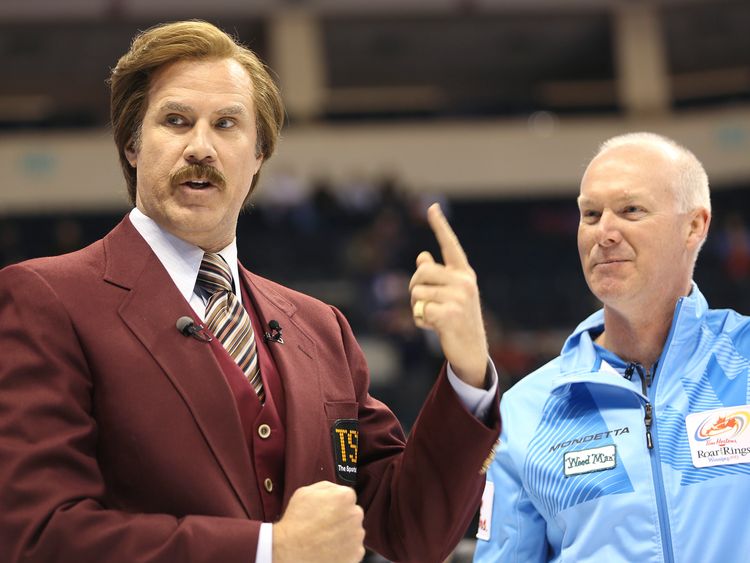 The actor was at an event in character as Ron Burgundy before the crash. File pic