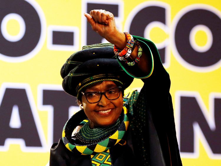 Winnie Madikizela Mandela, ex-wife of former South African president Nelson Mandela