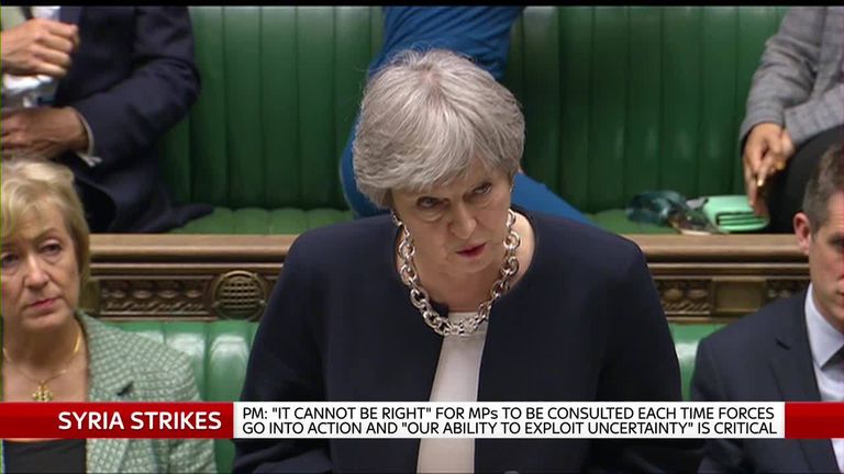 Theresa May in the House of Commons 