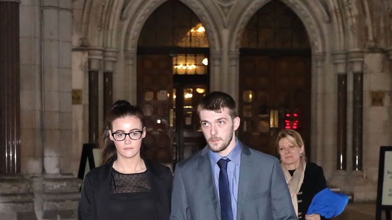 Tom Evans and Kate James leave the High Court