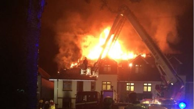 More than 70 firefighters and officers attended the fire in Chingford. Pic: LAS