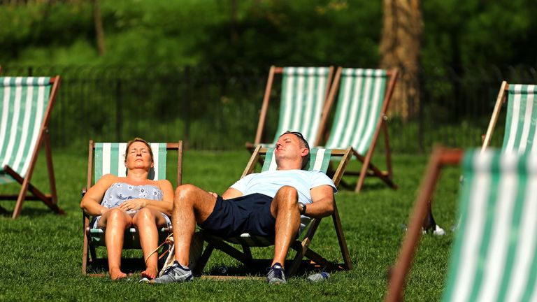 People have been making the most of the hot weather