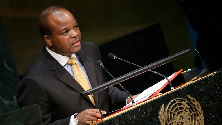 King Mswati III at the United Nations in 2015