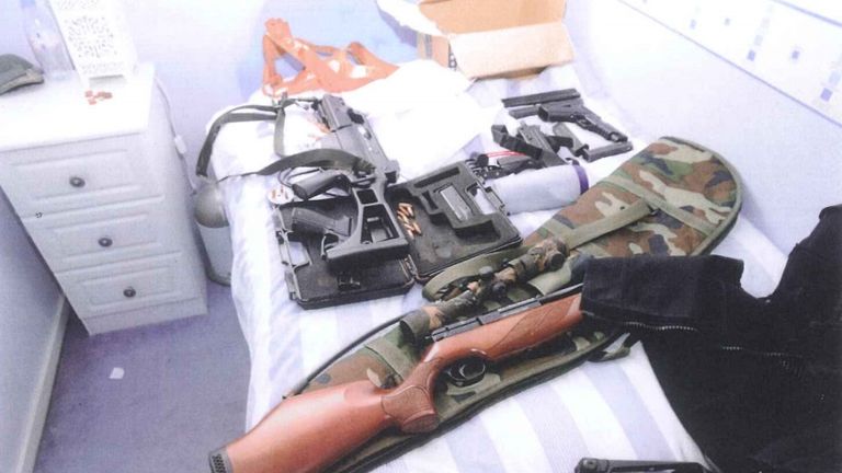 As well as the guns, Martin Watt was found with two pistols and 1,500 live cartridges