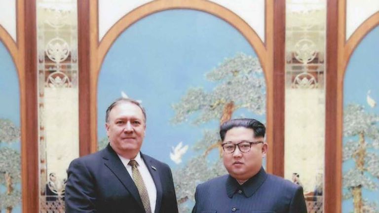 Mike Pompeo met in secret with Kim Jong-Un over Easter. Credit Sarah Sanders/Twitter