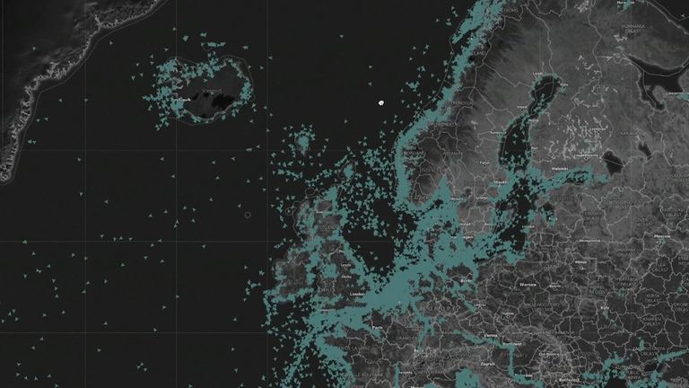 Satellites map out the position of ships