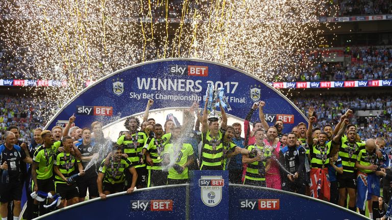 Huddersfield were promoted via the Sky Bet Championship play off final in 2017