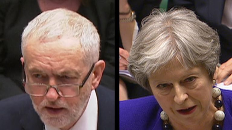 Jeremy Corbyn accuses Theresa may of being callous during PMQs