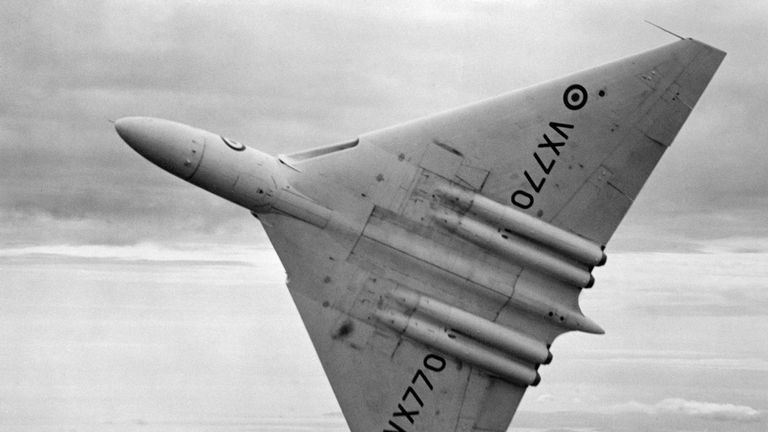 File photo dated 6/9/1958 of an RAF Avro Vulcan bomber. The last plane of its type still flying, Vulcan XH558 based at Robin Hood Airport, Doncaster, is going to take its final flight shortly.