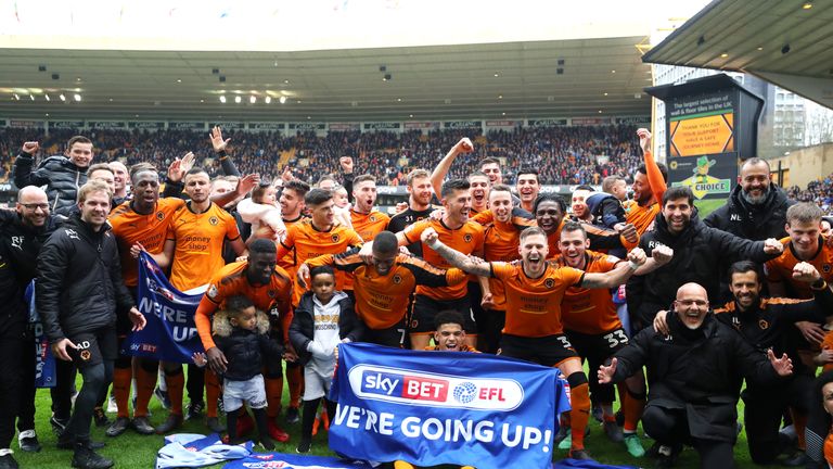 Wolves have secured promotion from the Sky Bet Championship
