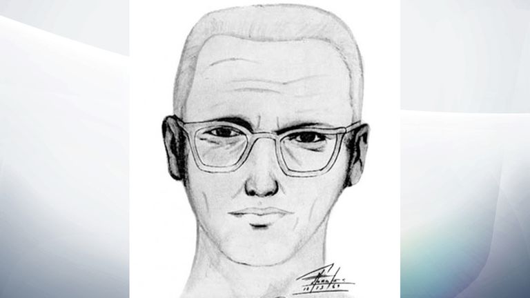 An artist&#39;s sketch based on a victim&#39;s testimony about the Zodiac Killer in California in the 60s and 70s