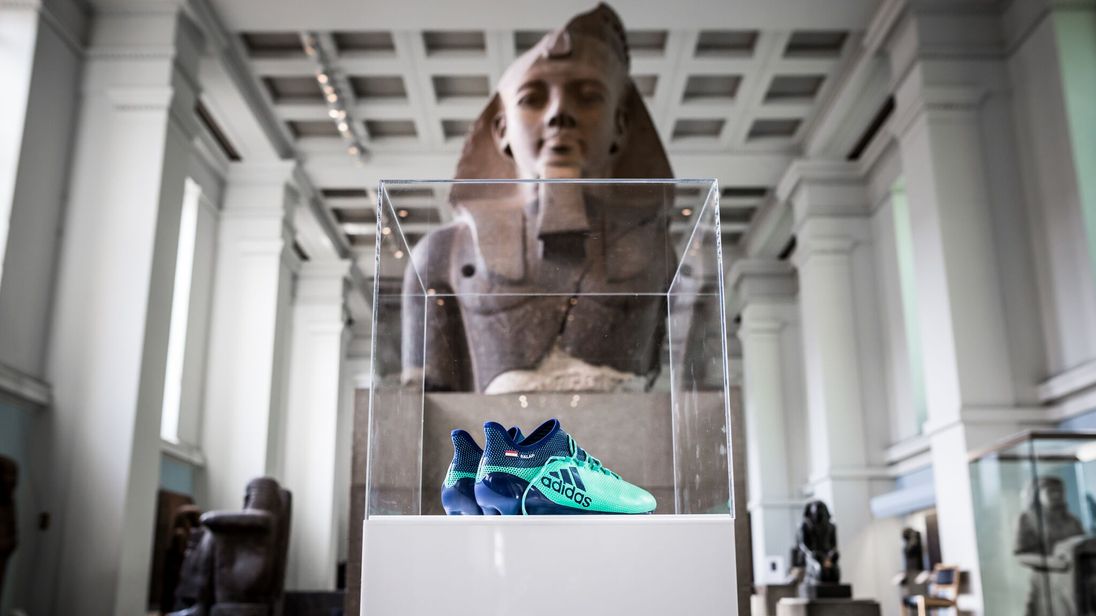 Mo Salah's boots in the British Museum