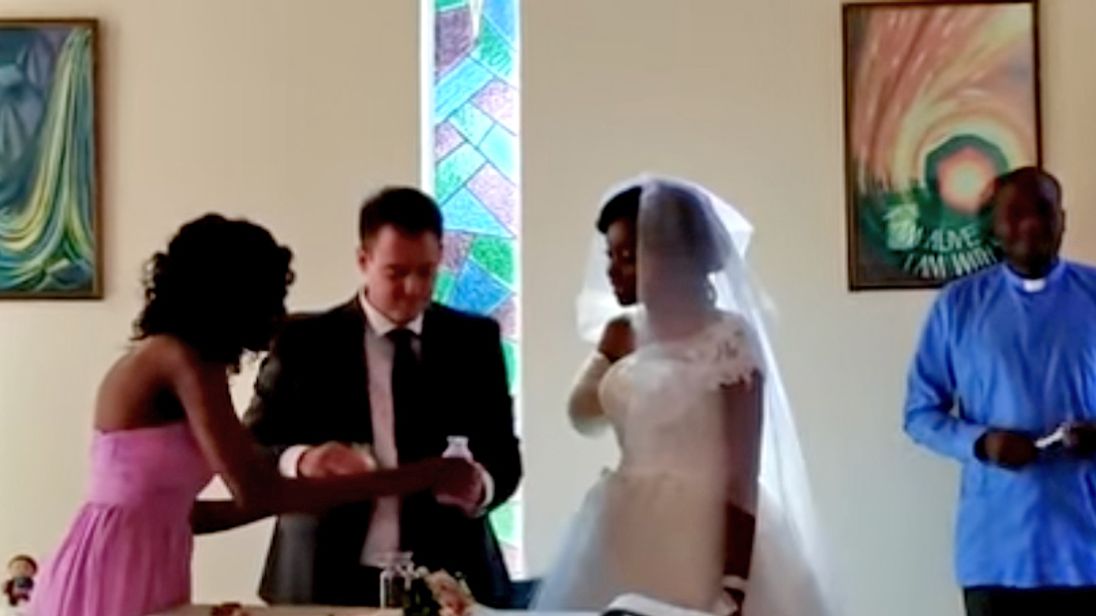 Couple Marries Days After Bride's Arm Bitten Off in Crocodile Attack Couple Marries Days After Bride's Arm Bitten Off in Crocodile Attack