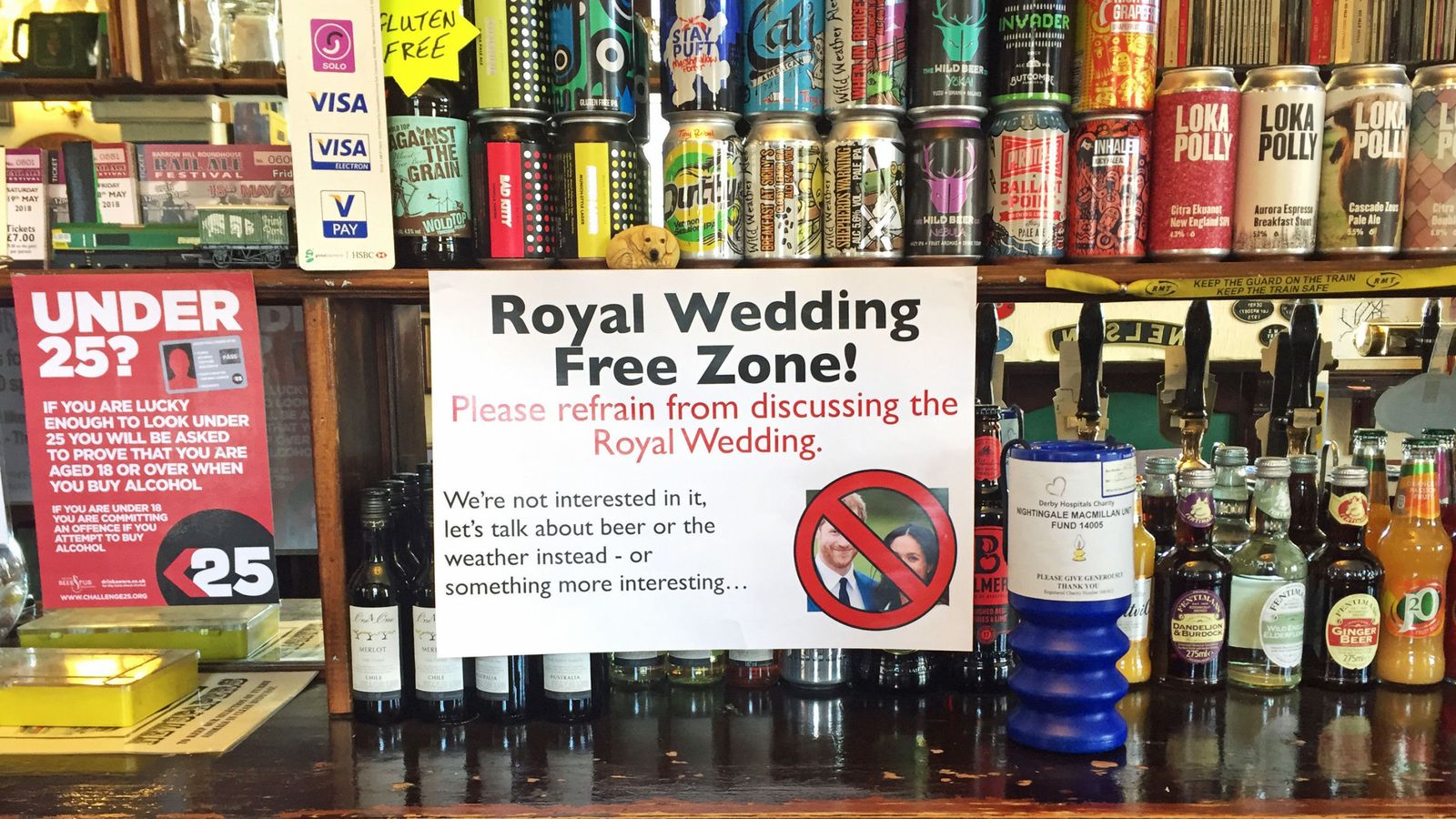 Pub to fine customers who mention the royal wedding on Saturday