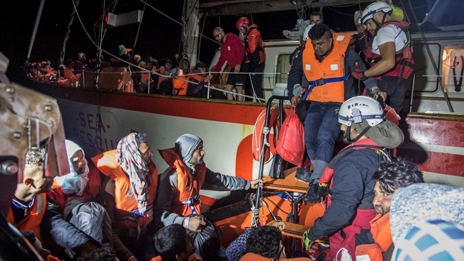 Bureaucracy row leaves dozens of migrants stranded at sea for three ...