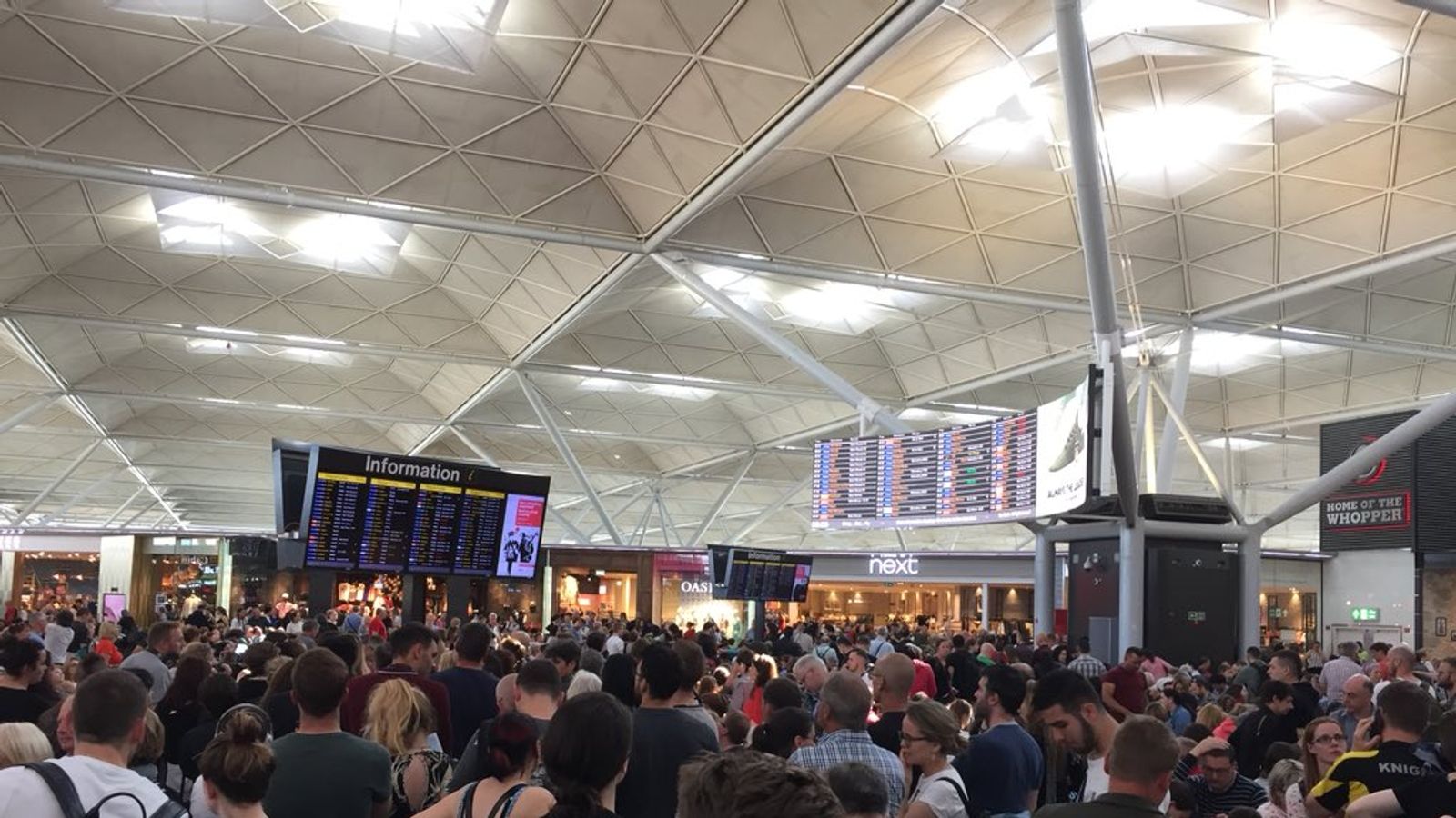 Flights delayed after lightning strike at Stansted Airport