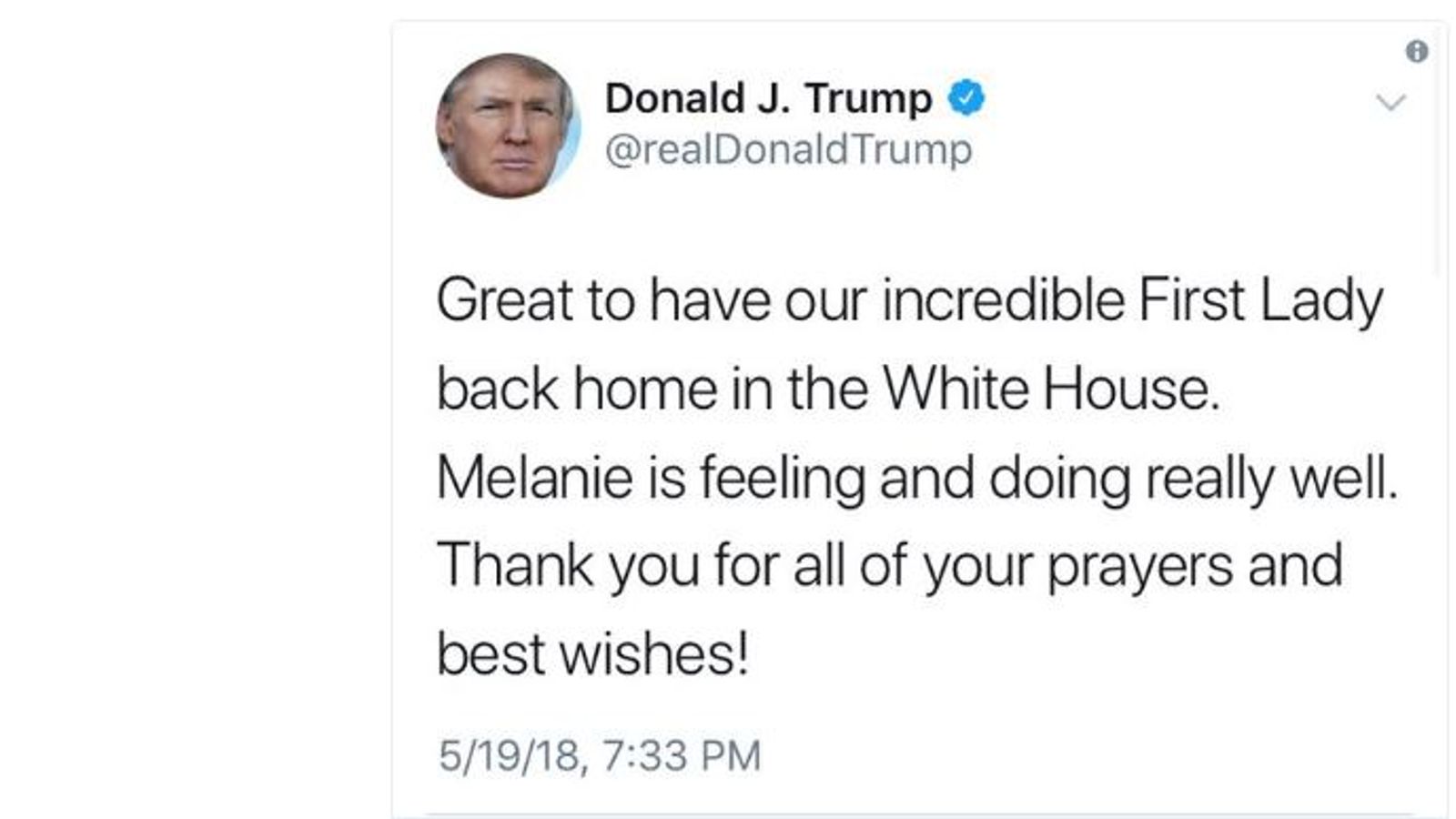 Donald Trump misspells Melania's name in home' tweet US News