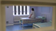 A prisoner sits in the newly refurbished healthcare unit of HMP Holloway