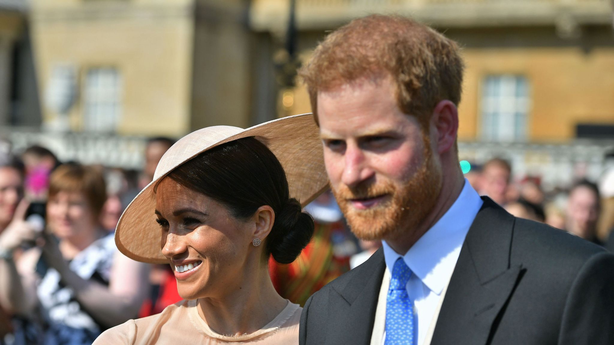 Meghan Markle and Prince Harry pictured at first official royal outing | UK News | Sky News