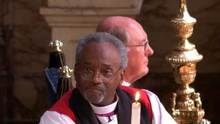Bishop Michael Curry delivers a lively and passionate address at royal wedding