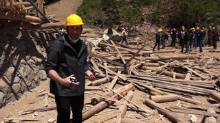 Tom Cheshire at the North Korea nuclear test site