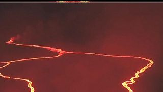 Drone footage shows the lava's path. Pic: USGS