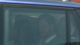 Meghan Markle and Prince Harry arriving at Windsor