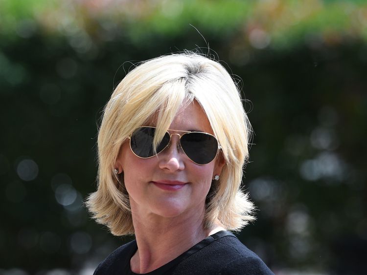 Anthea Turner arrives at Old Church