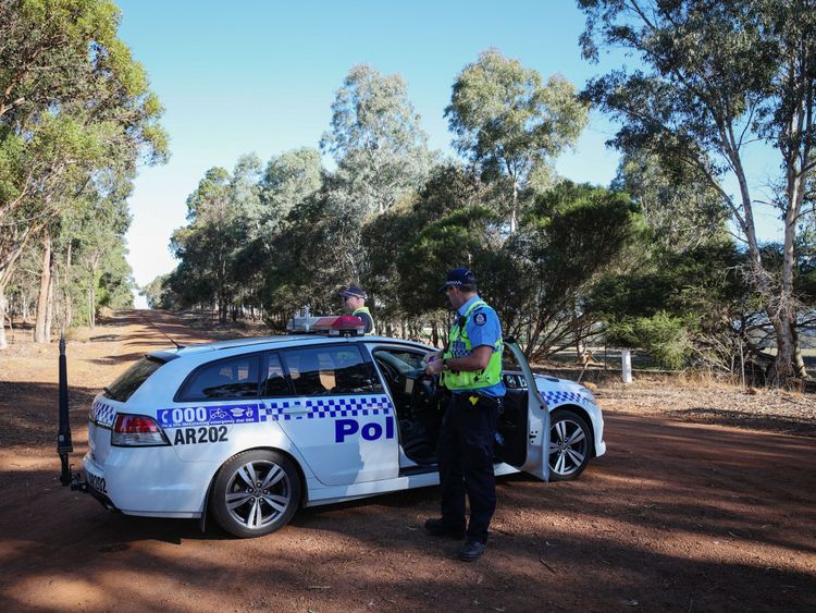 Police at the scene