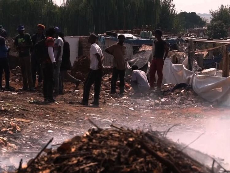 Nyaope users gather in a rubbish dump