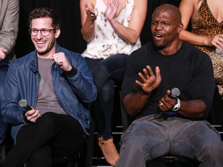Actors Andy Samberg (l) and Terry Crews are among the stars of the show