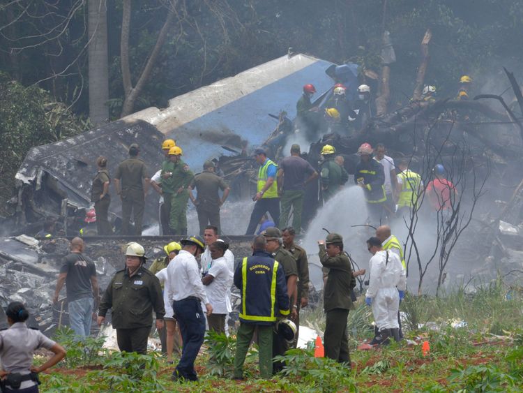 The aircraft crashed after taking off from Havana&#39;s Jose Marti airport