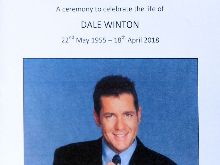 The order of service for the funeral