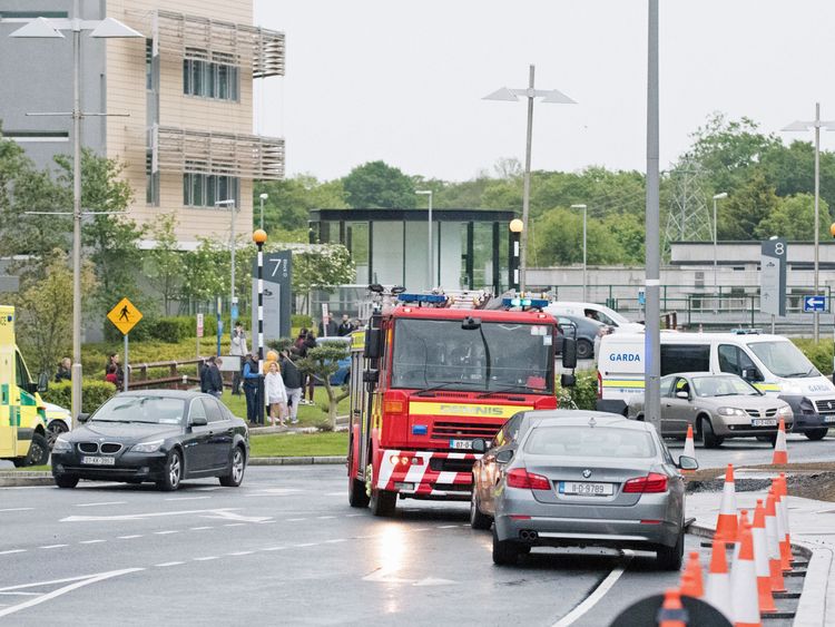 The scene where the man was shot as police search for a missing woman feared abducted