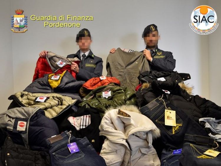 Counterfeit goods are being sold via 'social media shops'. Pic: Europol/GdF