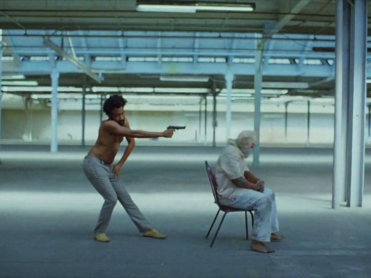 Gambino adopts what could be portrayed as a Jim Crow stance