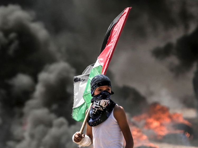 Palestinians were killed on the Gaza border on Monday as they protested against the opening of the US embassy