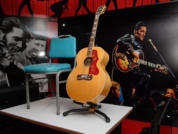 Elvis Presley's Gibson J200 guitar from a 1968 TV special