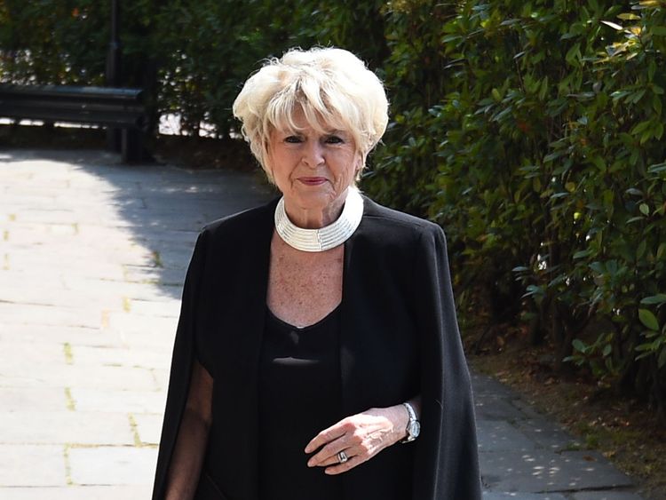 Gloria Hunniford at the Supermarket Sweep&#39;s star&#39;s funeral