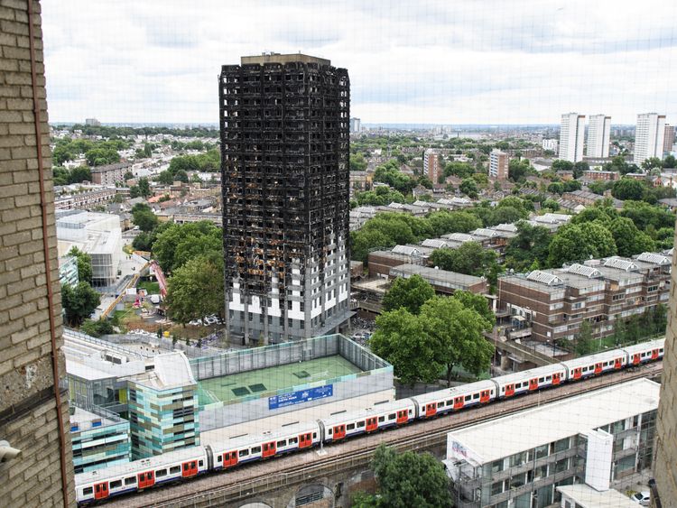 Grenfell Tower, one month after the fire