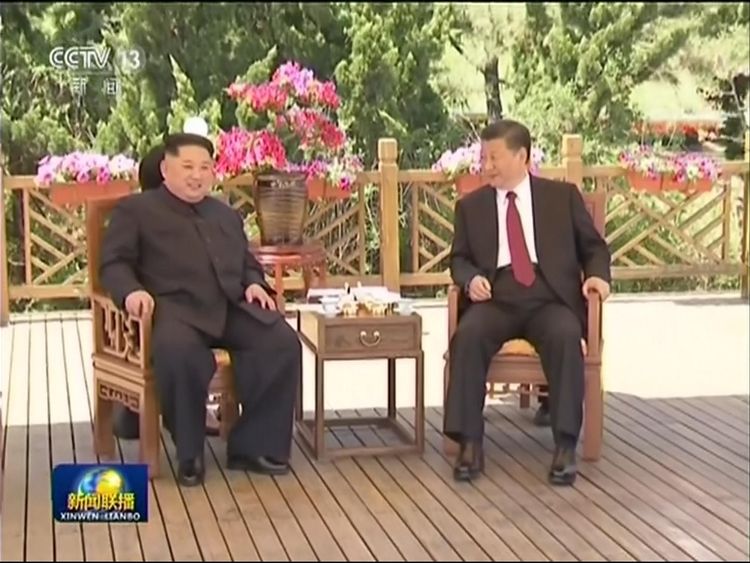 Kim Jong Un meets Xi Jinping