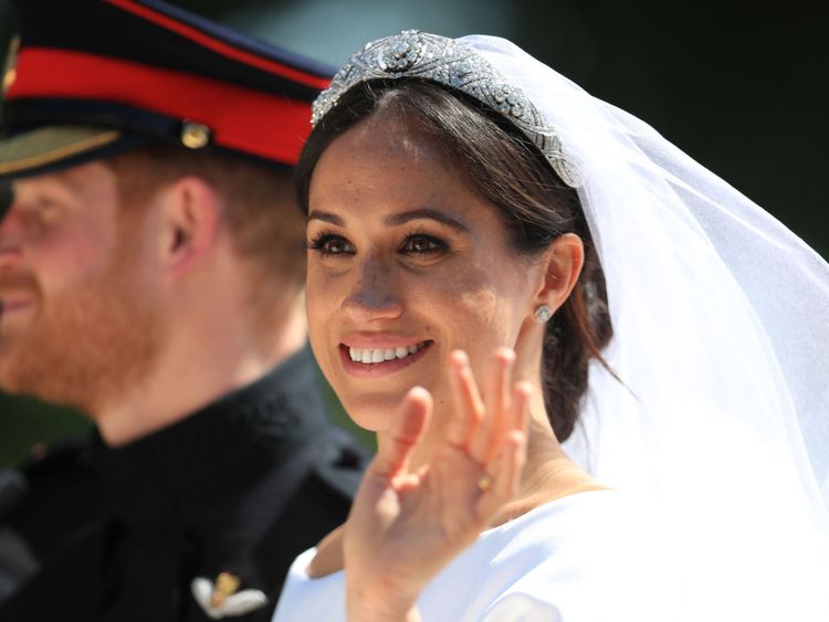 Prince Harry and Meghan Markle after the ceremony
