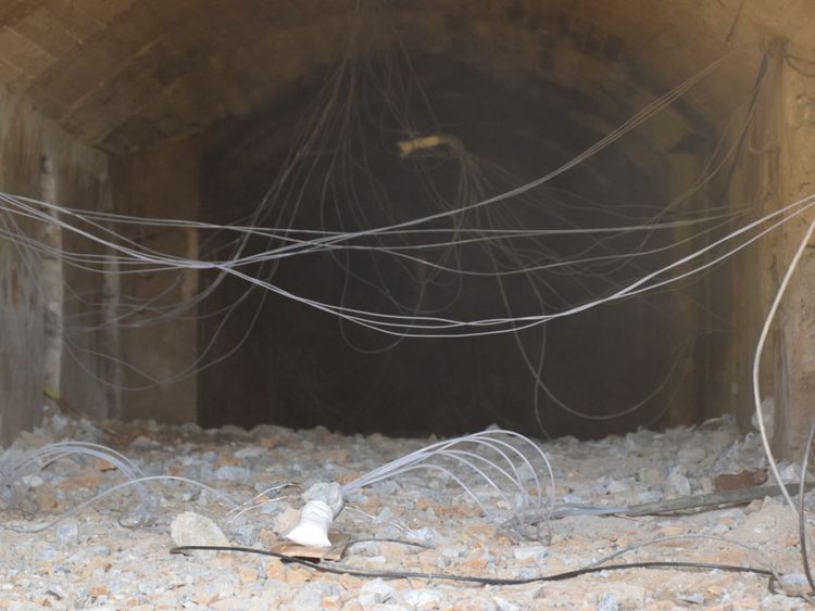 North Korean officials showed journalists the tunnels before they were blown