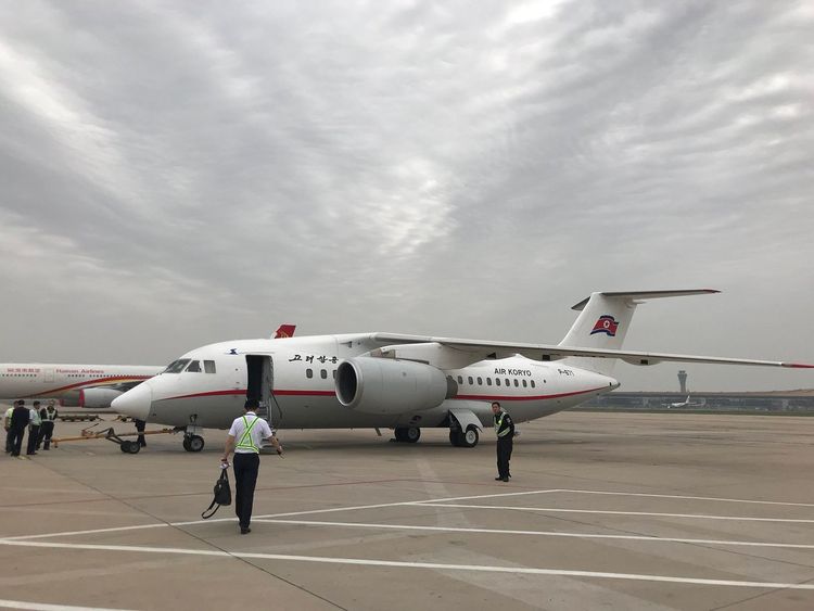 The journalists were flown to Wonsan on this small plane operated by Air Koryo, North Korea's national carrier