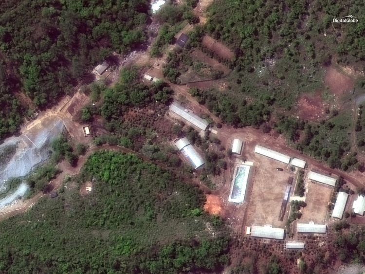 Punggye-ri nuclear test facility pictured on Wednesday